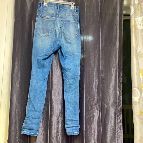 HIGH WAIST BLUE JEANS US7 - Picture 2 of 2